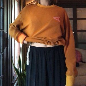 ACNE STUDIOS SS19 orange knit sweatshirt